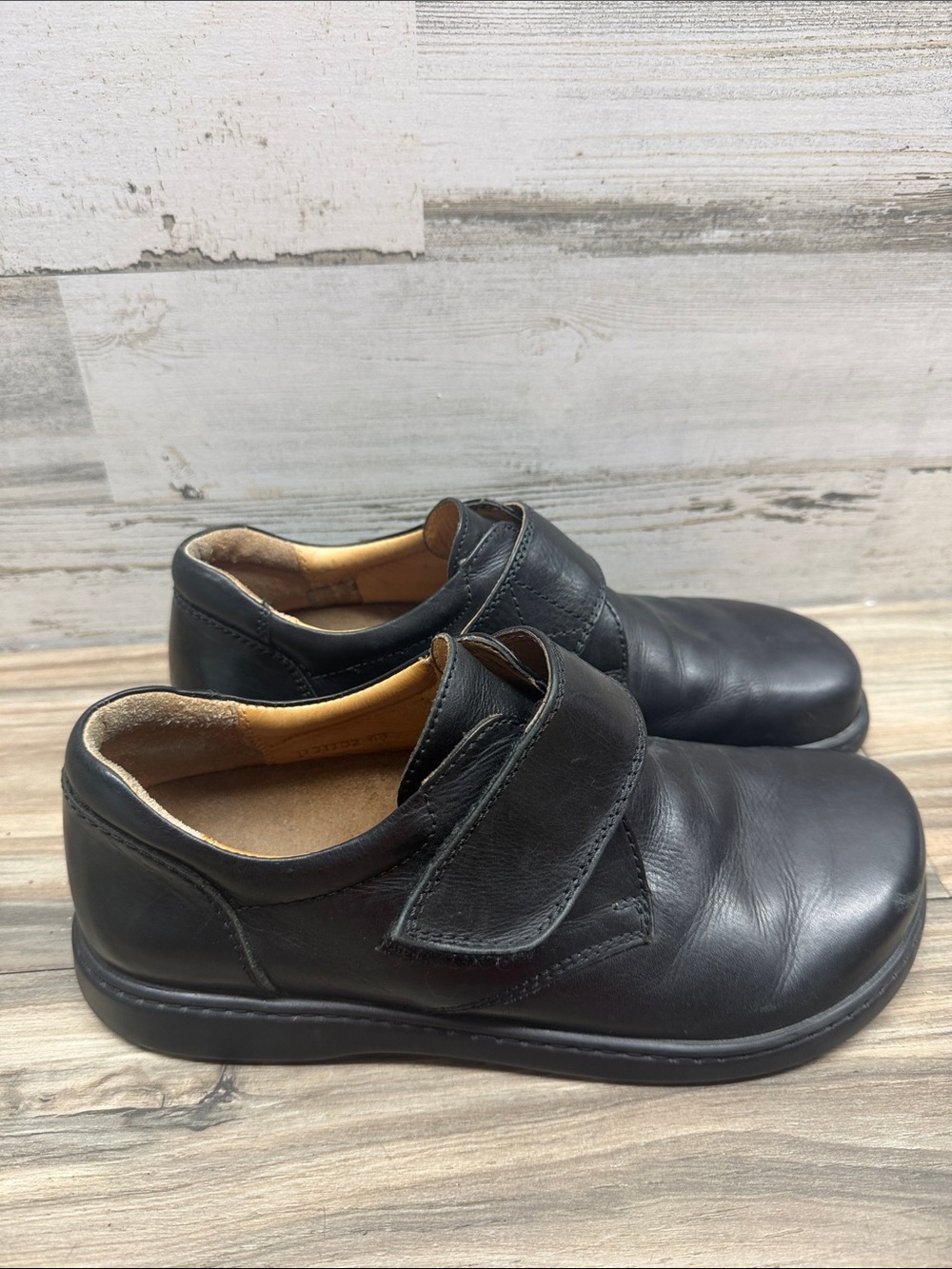 Men’s Betula Black Leather Closed Toe Comfort Clogs Slip On Shoes US 10 EU 43